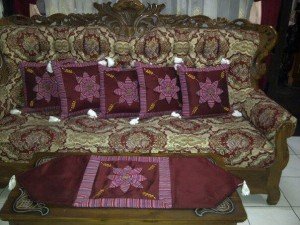 ssarung bantal kursi lurik set