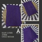 Kain Lurik  ATBM Ungu Hitam
